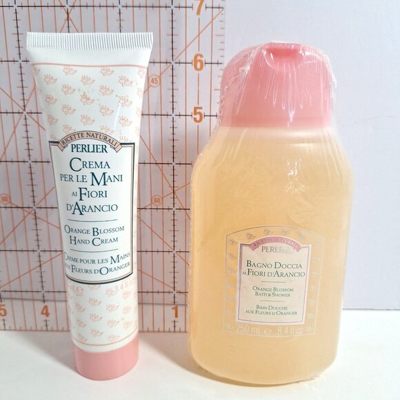 Perlier Orange Blossom Bath & Shower Gel 8.4 oz & Hand Cream 3.4 oz Sealed - Picture 9 of 10